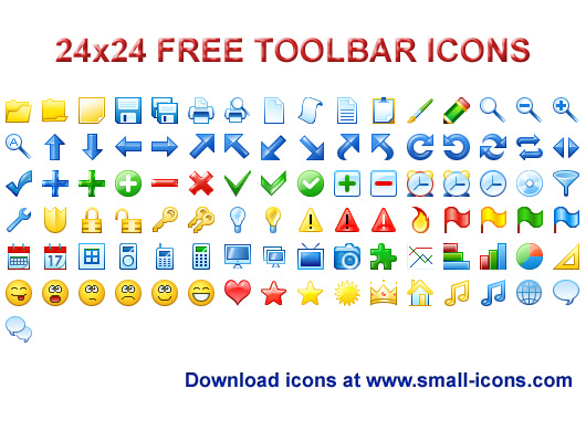 Click to view 24x24 Free Toolbar Icons 2011.1 screenshot