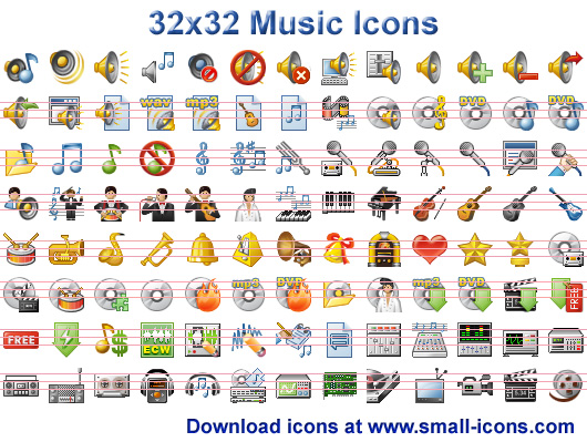 Screenshot for 32x32 Music Icons 2011.1